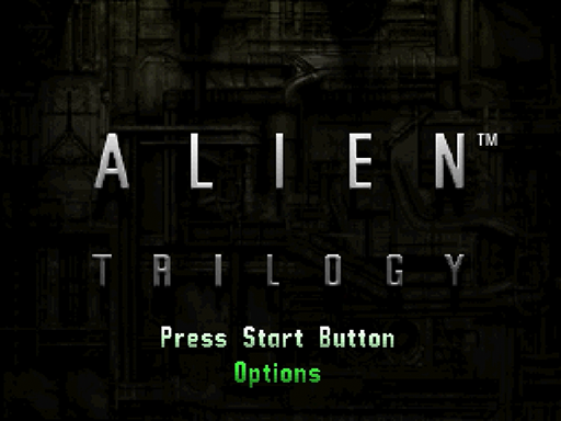 Alien Trilogy title screen for Sega Saturn